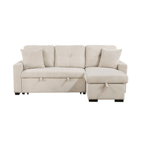 Rhett-(3)3-Piece Reversible Sectional with Pull-out Bed and Hidden Storage image