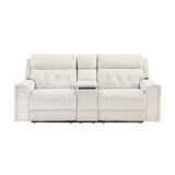 Celeste-Power Double Reclining Love Seat with Center Console, Power Headrests, Hidden Arms Cup Holders, Charging Ports and Wireless Charger image