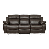 Marille Double Reclining Sofa in Brown