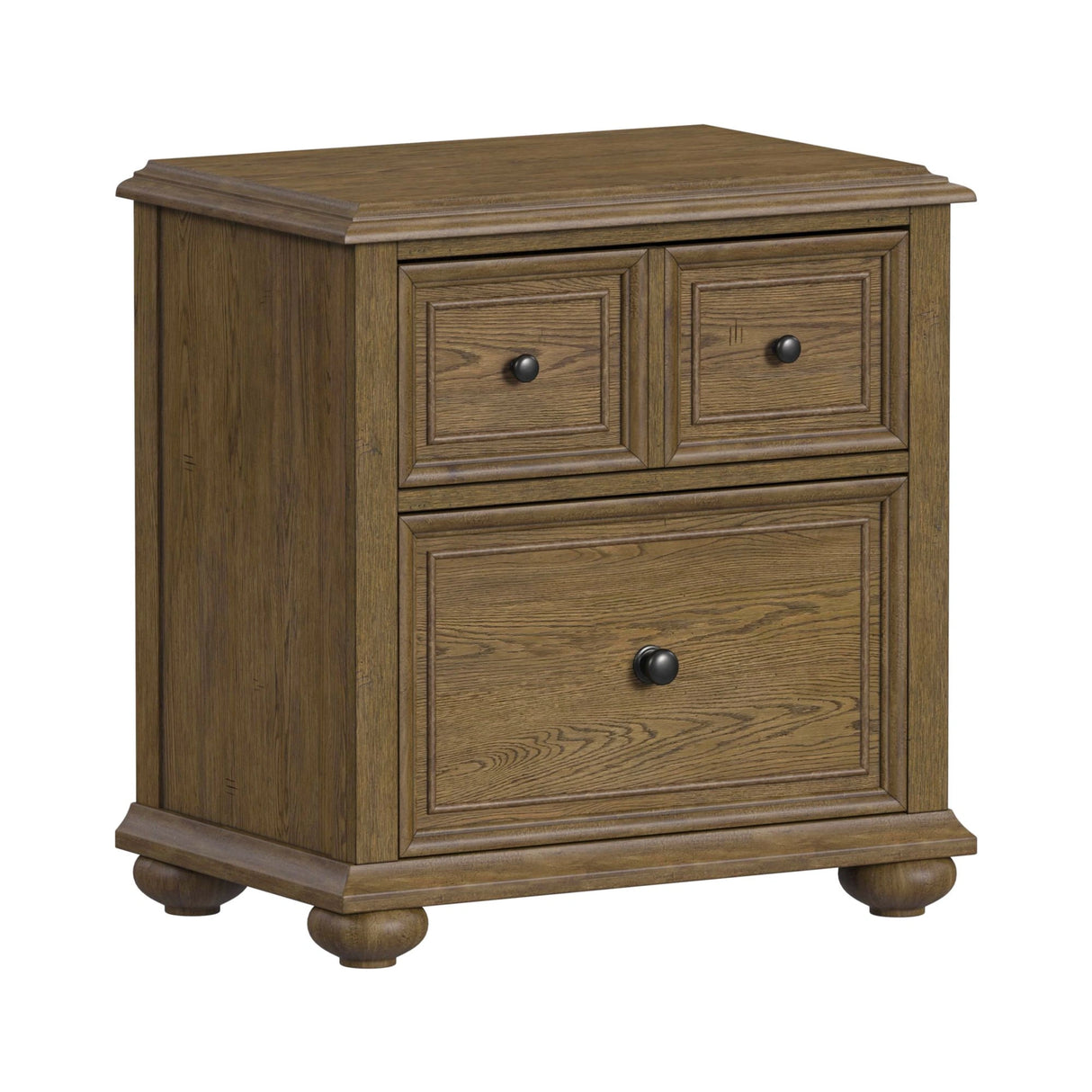 Heritage & Home Nightstand with USBC in Oak Brown