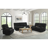 Admiral Loveseat with Console in Masis Black