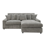 Reversible Sectional Sofa w/6 Pillows