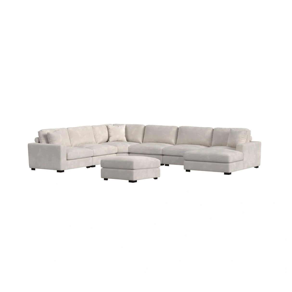 Arizona Modular Armchair/Chaise with 1 Pillow 20" in Steno Beige