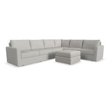 Flex 6-Seat Sectional with Standard Arm and Ottoman