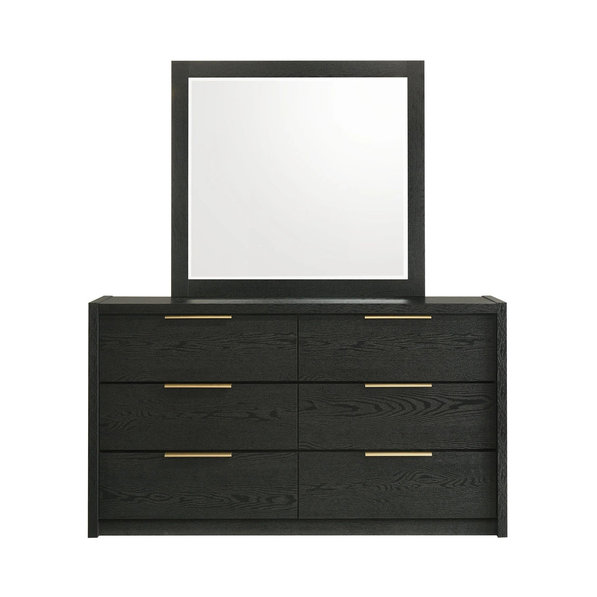 South Bend Dresser and Mirror Set in Black