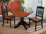 A-America British Isles 42" Dropleaf Dining Table in Oak/Black