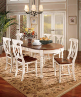 A-America British Isles Oval Leg Dining Table in Merlot/Buttermilk