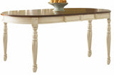 A-America British Isles Oval Leg Dining Table in Merlot/Buttermilk