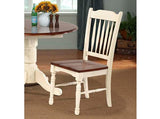 A-America British Isles Slatback Side Chair in Merlot/Buttermilk (Set of 2)