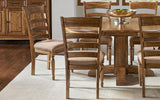 A-America Furniture Bennett Ladderback Upholstered Side Chair in Smoky Quartz (Set of 2)