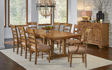 A-America Furniture Bennett Rectangular Trestle Table in Smoky Quartz