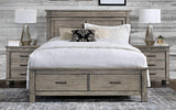 A-America Furniture Glacier Point King Storage Bed in Greystone