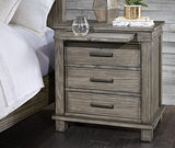 A-America Furniture Glacier Point Nightstand in Greystone