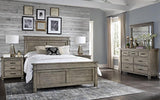 A-America Furniture Glacier Point Queen Panel Bed in Greystone