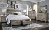 A-America Furniture Glacier Point Queen Storage Bed in Greystone