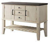 A-America Furniture Huron 51 Server in Chalk and Cocoa Bean