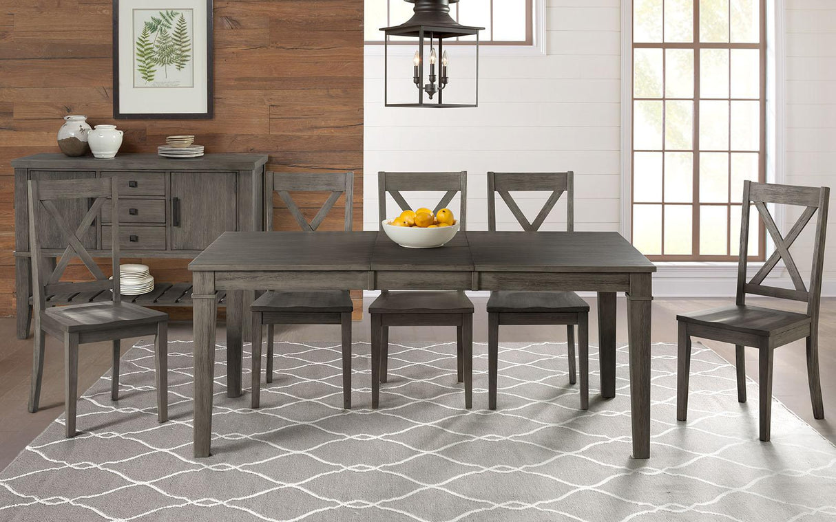 A-America Furniture Huron Leg Table in Distressed Gray