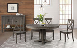 A-America Furniture Huron Pedestal Dining Table in Distressed Gray