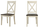 A-America Furniture Huron X-Back Side Chair in Coffee (Set of 2)