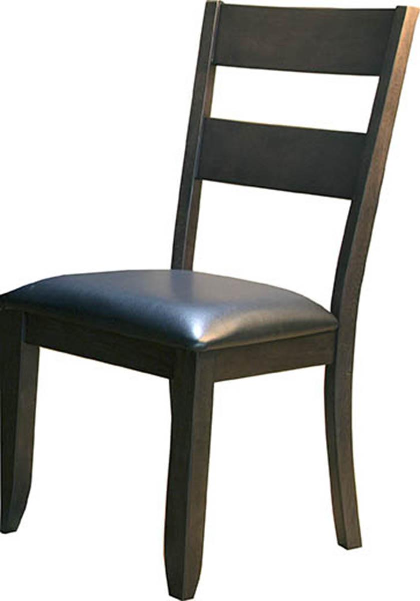 A-America Furniture Mariposa Ladderback Upholstered Side Chair in Warm Grey (Set of 2)