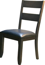 A-America Furniture Mariposa Ladderback Upholstered Side Chair in Warm Grey (Set of 2)