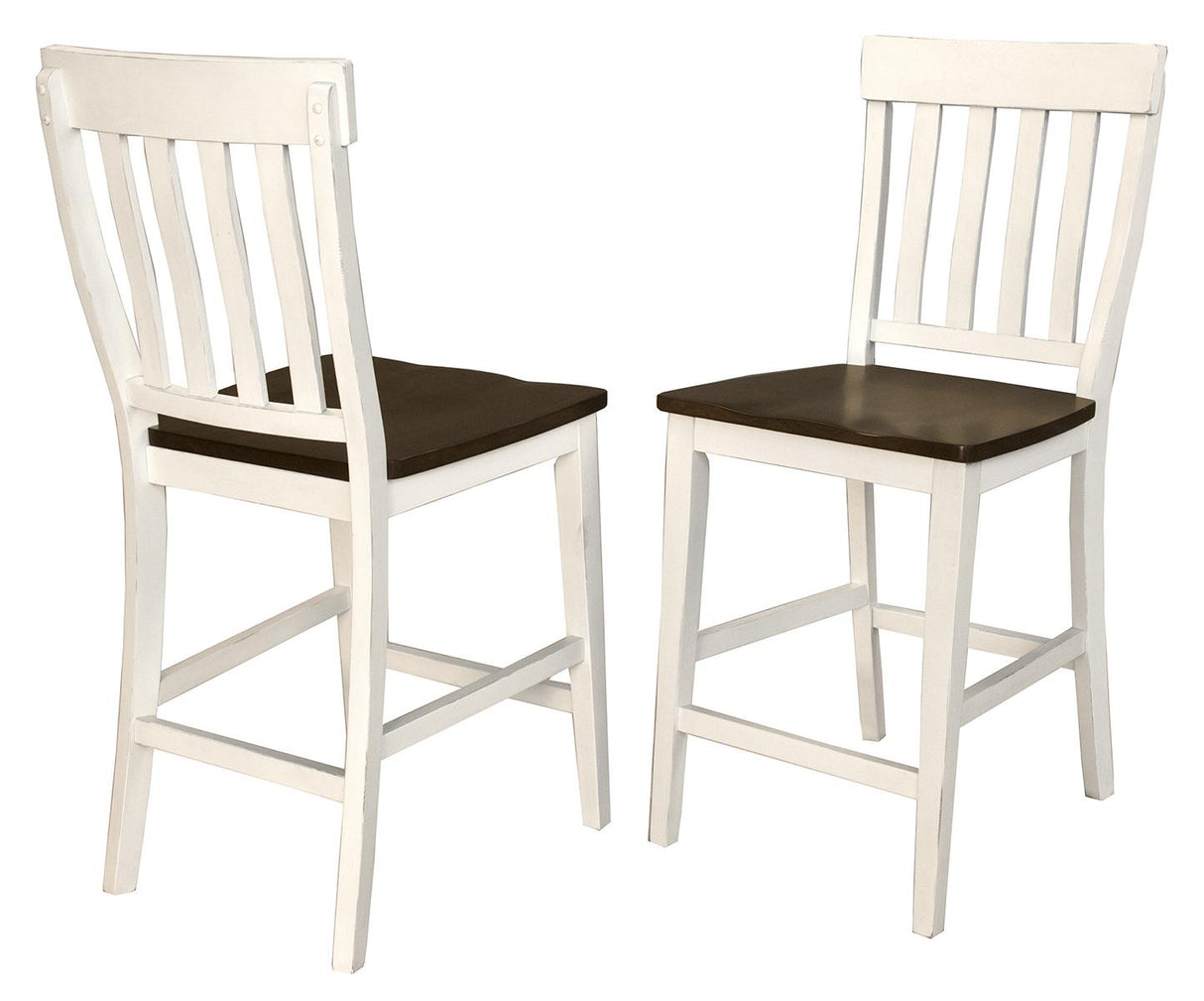A-America Furniture Mariposa Slatback Barstool in Coffee (Set of 2)