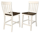 A-America Furniture Mariposa Slatback Barstool in Coffee (Set of 2)