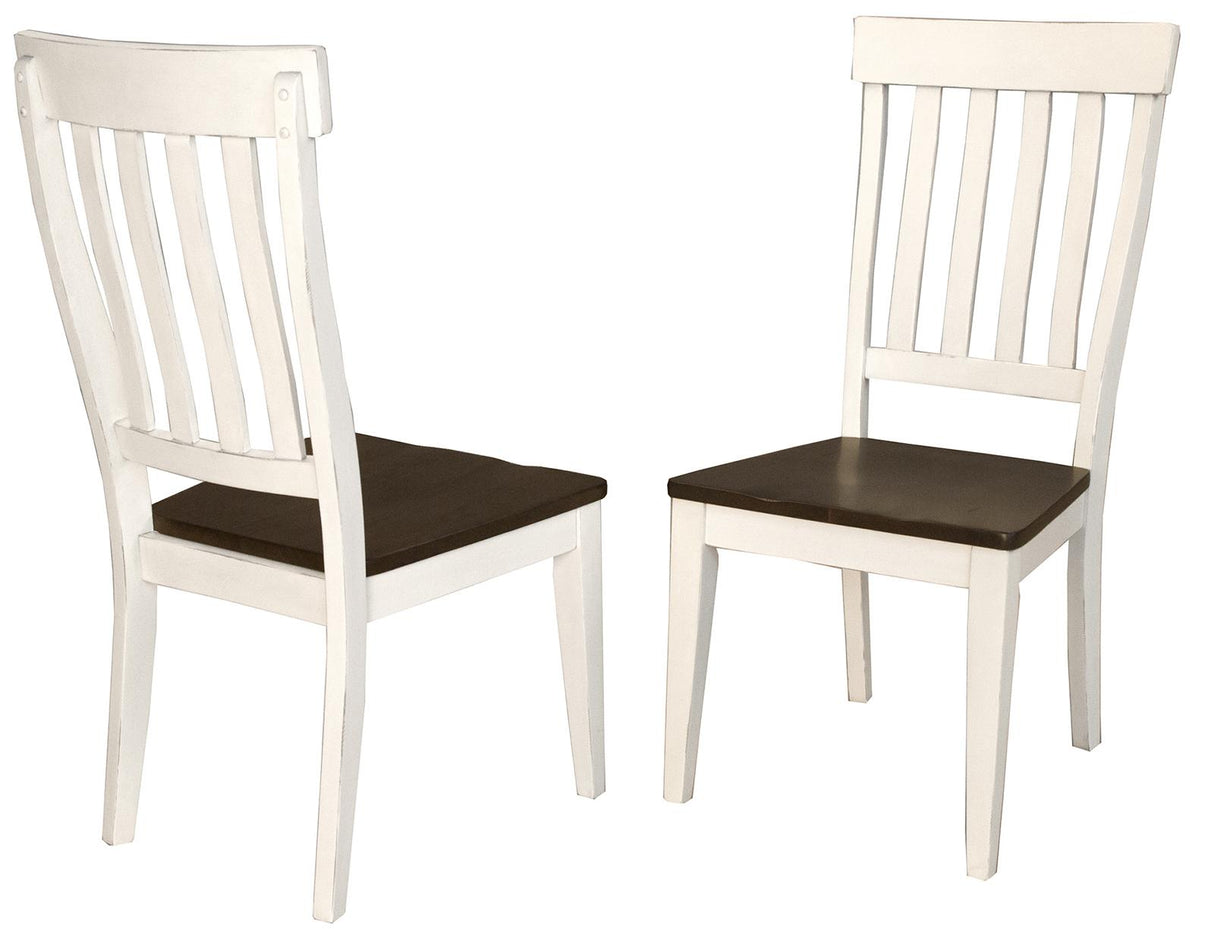 A-America Furniture Mariposa Slatback Side Chair in Coffee (Set of 2)