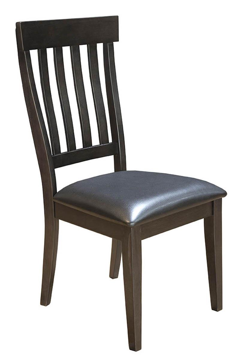 A-America Furniture Mariposa Slatback Upholstered Side Chair in Warm Grey (Set of 2)