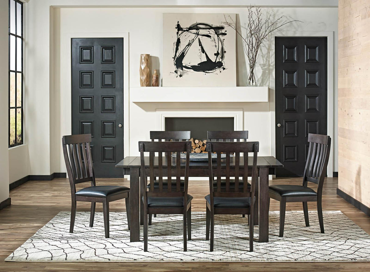 A-America Furniture Mariposa Slatback Upholstered Side Chair in Warm Grey (Set of 2)