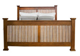 A-America Furniture Mission Hill King Slat Bed in Harvest