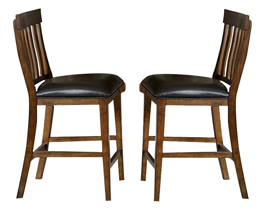A-America Mariposa Slatback Barstool in Rustic Whiskey (Set of 2)