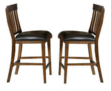 A-America Mariposa Slatback Barstool in Rustic Whiskey (Set of 2)