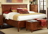 A-America Westlake King Storage Bed in Brown Cherry