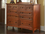 A-America Westlake Master Dresser in Brown Cherry