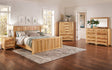 ADANT5070/ADANT5500/ADANT5550/ADANT5750 Queen Bed (No Storage) + Dresser + Mirror + Nightstand - Natural Finish