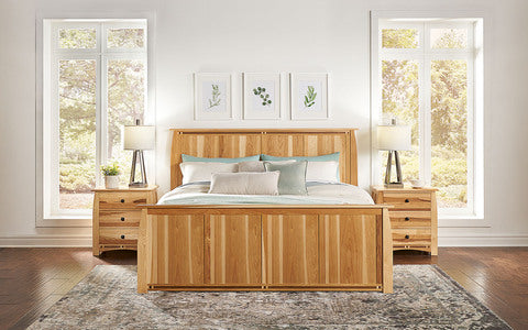 ADANT5171 Ek Panel Bed - W/Sto - Natural Finish
