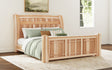 AHINT5070 Qn Panel Bed - Natural Finish