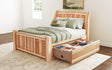 AHINT5171 EK Panel Bed W/Storage - Natural Finish