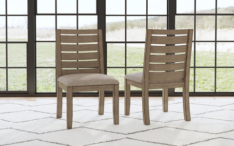 ANADT245K Ladderback Side Chair Uph Seat - Dark Taupe