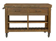 ANASM9080 Kitchen Island W/ Wood Top - Salvage Mahagony