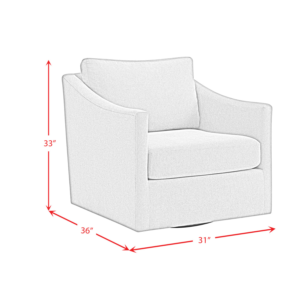 Acacia Swivel Chair in Freya Light Blue