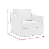 Acacia Swivel Chair in Freya Light Blue