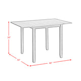 Alex 3PC Dining Set with Drop Leaf Table in Espresso