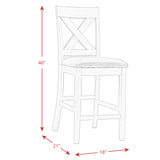 Alex Counter Side Chair W/Brown PU Espresso (2 Per Pack)