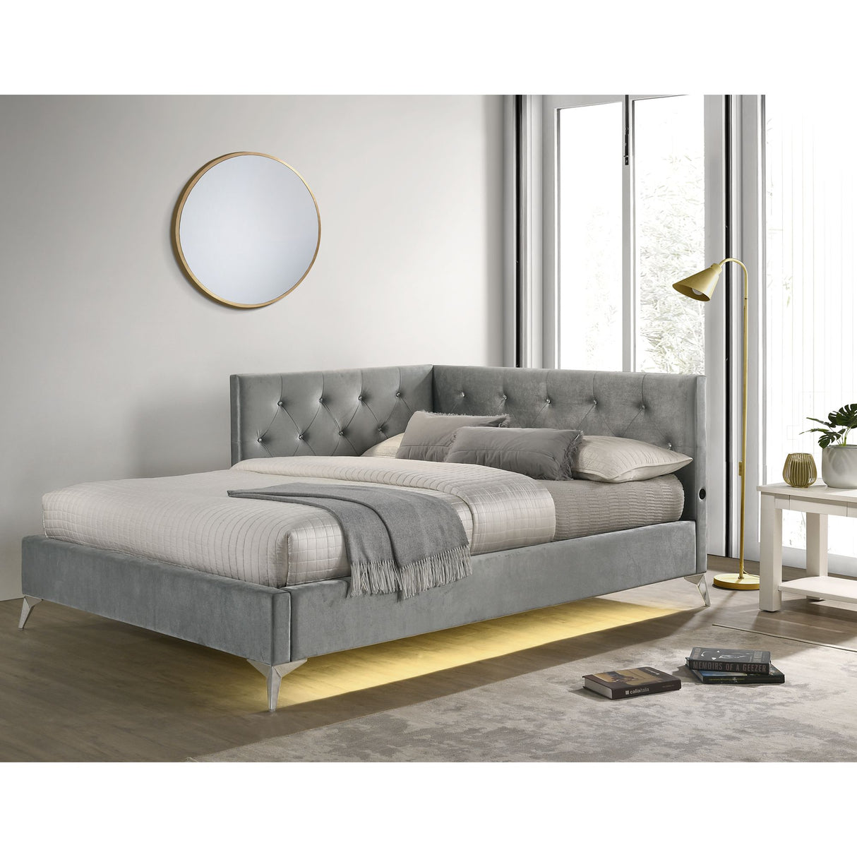 Amberley UPH Corner Bed with LED and USB