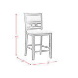 Amherst Counter Height 5PC Dining Set-Table and Four Faux Leather Side Chairs in Walnut