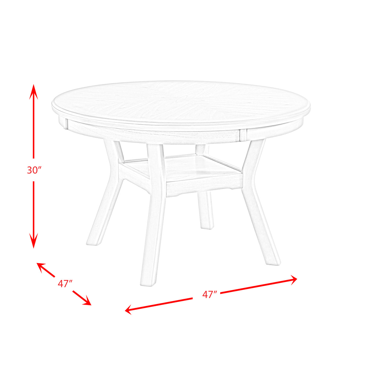 Amherst Standard Height Dining Set-Table and Four Side Chairs
