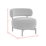 Antonia Swivel Chair in Heron Black