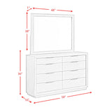 Arcadia Dresser & Mirror Set in Grey